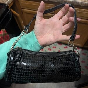 3/$20 Vintage Y2k Elegant Black Sequin Women's Bag
